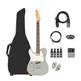 Fender Player II Telecaster Left-Handed - Cactus Gray Bundle with Gig Bag, Strap, Instrument Cable, Picks, Guitar Cleaning Kit, and Austin Bazaar Instructional DVD