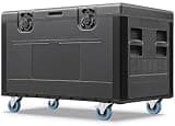 Diandian Utility Cable Trunk Road Case with Wheels, 44" x 22" x 24" Professional Stackable Heavy Duty ATA Rolling Road Case, for Pro Audio & DJ Equipment Storage, Transport for Touring with Casters