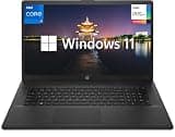 HP 17.3" Business Laptop Computer, Intel Core i7-1255U 10-Core Processor, 8GB RAM 512GB SSD, Intel Iris X Graphics, Windows 11 Home, HD+ LED Display, Numeric Keypad, Jet Black