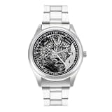 NTVOWPZO Three-Hand Analog Stainless Steel Watches for Men Easy Reader