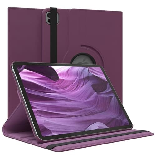 EAZY CASE - Tablet Case for iPad Pro 10.9 Inch (2024) Protective Case 10.9 Inch Smart Cover Tablet Case Rotation Case for Stand Flip Case 360° Rotation with Stand Function Faux Leather Purple