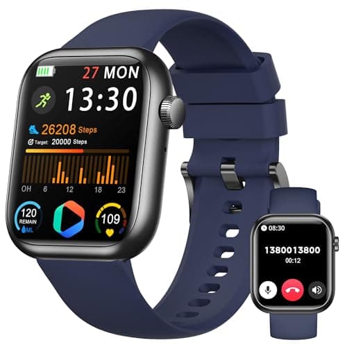 Smart Watch for Men Women(Answer/Make Call), 1.83" Fitness Watch with Heart Rate/Blood Pressure/Blood Oxygen, Pedometer, Sleep Tracker,120+ Sport Modes, IP68 Waterproof Fitness Tracker for Android iOS