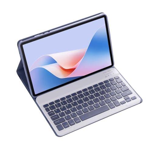 Magnetic Detachable Wireless Keyboard & Mouse Combo with Leather Cover for iPad Air 13",iPad Pro 12.9" Tablet – Full Wrapped Protection Keyboard Case (Purple,Normal)