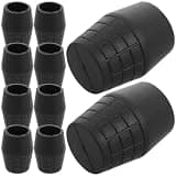 BESPORTBLE 10pcs Black Rubber Mic Stand Foot Caps Anti-slip Leg Protectors Portable Pads for Microphone Stands for Live Streaming and Outdoor Performances