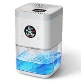 Small Dehumidifier for Bathroom, 63oz Auto Dehumidify (60/70%) & Continuous Mode