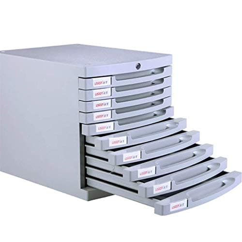 Lockable File Cabinet, 10-layer Drawer Desktop File Storage Cabinet, Plastic Drawer Cabinet
