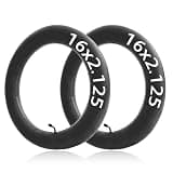 16x2.125 Bike Inner Tube Replacement, 16 inch Bike Tires Replacement, Compatible with 16x1.75 16x1.95 Inner Tubes, for E-Bikes Electric Scooters Mopeds [45°Angled Valve Stem] [Thickened] (2 Pack)