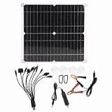 Anu Limen 20W 18V Solar Panel Monocrystalline with Dual USB Output, Portable Solar Charger for Boat Car,11.02 x 11.22 x 0.12in