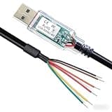 Bainoontech USB to RS485 Serial Cable, USB to RS485-WE Wire End UART Converter with FT232 Chipset, 6-Way Tinned Wire Ends for Industrial Communication - 1.8m / 6ft