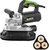 GLAUCUS 4" 3-Head Concrete Grinder, 2450W Concrete Floor Grinder with Bristle Dust Shroud & Vacuum, 6-Speed Diamond Grinding Machine for Concrete, Marble, Granite, Cement Floor Wall Polishing