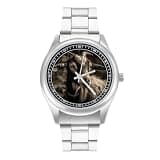 NTVOWPZO Three-Hand Analog Stainless Steel Watches for Men Easy Reader