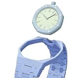 Sxmincxubo Full Ceramic Watch Case & Strap Replacement Compatible with AP x Swatch Royal Pop Series,Convertible Wrist Strap for 12 o'clock Crown Orientation,Waterproof Replacement Strap