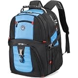 SHRRADOO Extra Large 50L Travel Laptop Backpack with combination lock, College Backpack Airline Approved Business Work Bag Fit 17 Inch Laptops for Men Women,Blue