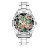 NTVOWPZO Three-Hand Analog Stainless Steel Watches for Men Easy Reader
