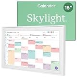 Skylight Calendar: 15-inch Wall Planner Digital Calendar & Chore Chart, Smart Touchscreen Interactive Display for Family Schedules – Wall Mount Included, Great for Organizing Your 2026 Calendar
