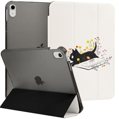 MrARTIST for iPad A16/10th Generation Case - Cute Women Girls Girly Kawaii Aesthetic Preppy Kawaii Chic Cool Design Cover for Apple Tablet for iPad A16/10 Gen 11 Inch 2025, Cat Book