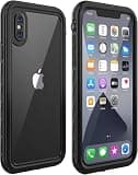 Diverbox for iPhone X/XS Waterproof Case - Full Body Shockproof Cover with Built-in Screen Protector, 5.8 Inch (Black/Clear)