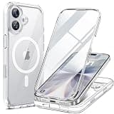 Miracase for iPhone 17 Case 6.3'', Full-Body Military Grade Drop Protection Outdoor Phone case with Built-in Glass Screen &Camera Control,Easy Installation,Compatible with MagSafe,Clear