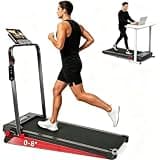 Treadmills for Home, 2.5HP Foldable Walking Pad Treadmill with Handle Bar, Under Desk Portable Treadmill, 0.5-7.5MPH Low Noise Walking Running Machine for Home Office Apartment (Black)