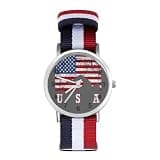 ZMYAPQO American Flag Swimming Team Watches for Men