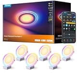 Govee Smart Recessed Lighting 6 Inch, Matter RGBIC LED Recessed Light Work with Alexa, Google Assistant, Dimmable 1100LM Canless Downlight with Junction Box for Living Room, Bedroom, Kitchen 6 Pack