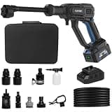 20V Cordless Pressure Washer Brushless Portable Power Washer with 4.0Ah Battery, 3 Speeds & 23Ft Hose, Battery Powered Car Washer Gun for Fence, Patio, Garden