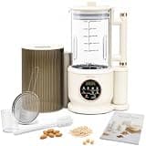 Adorabby Nut Milk Maker Machine with Sound Shield, 53oz Soy Milk Maker Blender, 12-Blade Blender, 9-in-1 Almond Milk Maker for Oat Milk, Juice, Corn Juice, Baby Food, Self-Cleaning, 24H Delay Start