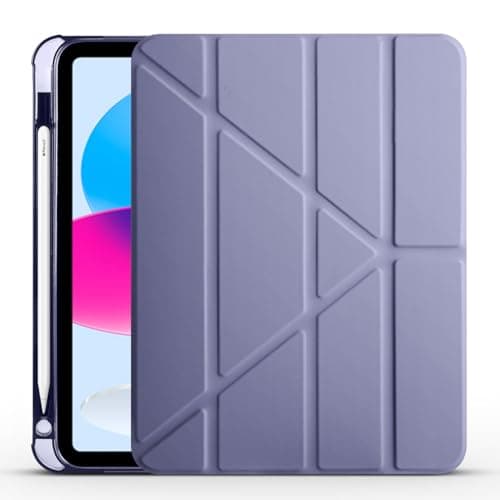 Kilifplus Case Compatible with Apple iPad 11th Generation 2025 (A16) Tri Folding Silicone Pen Slot Flip Stand PU Leather Soft Cover, Tablet Case [Smart Cover, Sleep Mode], Purple