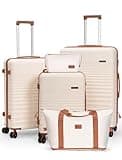 CONCEPTEN Luggage Sets 5 Piece, Suitcases with Wheels, Hardshell Suitcase Set, ABS Carry on Luggage Set with TSA Lock, Travel Luggage