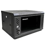 Withaartech 6U Wall Mount Server Rack Cabinet, Lockable Glass Door, 17.7" Deep 19" Network Enclosure for Homelab, NAS, Switches, Patch Panels & AV Equipment