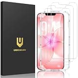 UNBREAKcable 3-Pack Screen Protector for iPhone 17e, Double Shatterproof Tempered Glass [Easy Installation Frame] [9H Hardness] [99.99% HD Clear] [Case Friendly] for iPhone 6.1 inch