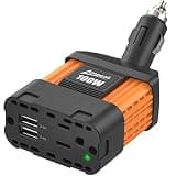 Ampeak 100W Car Power Inverter 4.8A Dual USB Ports AC Outlet 11 Safe Protections Cordless Cigarette Lighter Adapter for iPhone iPad