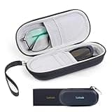 Luxtude Double Glasses Case Hard Shell, Double Eyeglass Case Sunglasses Cases, Travel Sunglasses Organizer Storage for Women Men, Black
