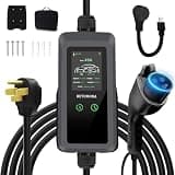 BETUMODA Level 2 EV Charger, 40 Amp 240V 9.6kW, 25ft Cable, LED Display, NEMA14-50 Plug and NEMA 5-15 Adapter Compatible with All J1772 Electric Cars/PHEV (Tesla Need Adapter)