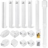 KuriProtect 3" 10Ft PVC Decorative Line Set Cover Kit - Protection for Mini Split, Central Air Conditioner & Heat Pump(White)