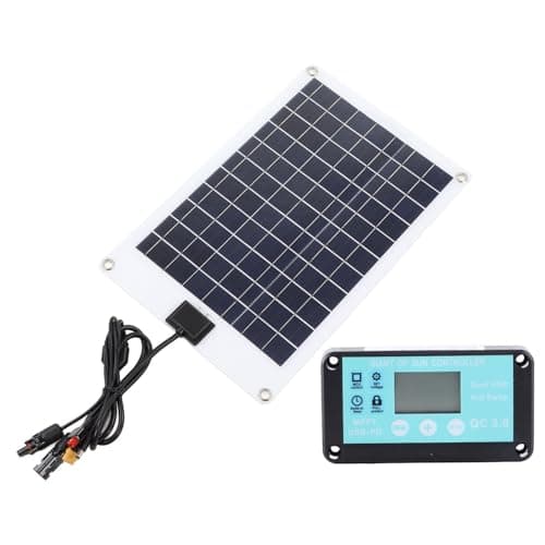 Focket 50W Solar Panel Kit, 100A MPPT Controller High Efficiency Structure Portable Solar Charger, 12V Battery Charger with Lightweight Design for RV Boat Marine Off Grid