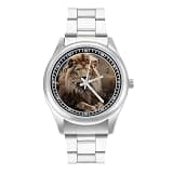 NTVOWPZO Three-Hand Analog Stainless Steel Watches for Men Easy Reader