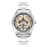 NTVOWPZO Three-Hand Analog Stainless Steel Watches for Men Easy Reader