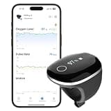 Wellue O2Ring-S Oxygen Monitor for Small Fingers | Rechargeable Pulse Oximeter, Continuous Blood Oxygen & Pulse Rate Tracking with Vibration Reminder | 24 hrs Battery Life, 4 * 10 Hours Data Storage