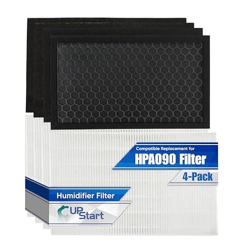 4-Pack HRF-R1 Filter R Kit for Honeywell HPA090 HEPA Filter Replacement - Compatible with Honeywell HPA094WMP Filters Set Air Purifier Model HPA094 HPA 090 094 WMP with Honeycomb Carbon Filters