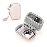 SQERO Camera Case for Digital Camera CAMKORY DC403 FHD 1080P/ KODAK PIXPRO FZ55/ FZ45/ STUOGYUM DC402-AF, SD Card Storage Travel Carry Cute Case Bag Small (Pink)