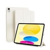 ZOPSGYU for iPad (A16) 11th Generatiom 11"/ iPad 10th Gen Case, Cream White