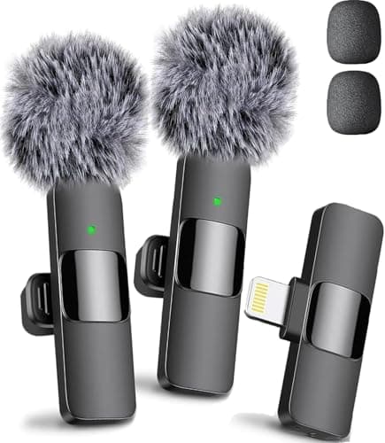 Mini Mic Pro (Latest Model) – #1 Microphone for iPhone & Android, Wireless Mini Microphone, ClearVoice™, Noise Cancelling, Lavalier Mic for TikTok, YouTube & Interviews (iPhone 14 & Below)