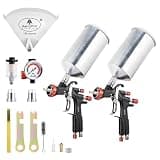 AEROPRO Tools R500 LVLP Double Air Spray Gun Kit with 1000cc Aluminum Cup, A610 Paint Guns Automotive, Car Paint Gun Sprayer, Paint Gun for House Painting, Car, Furniture, Varnish and Top Coat