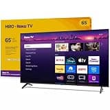 Roku Hiro 65" 4K HDR Smart TV Flat Screen LED Television TV and Dolby Audio Streaming, 60 Hz, HDR10, Apple Airplay Compatible H65C4C4