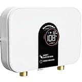 Tankless Water Heater Electric,240V 6500W Under Sink Instant Hot Water Heater with Digital Display Touch Screen On-Demand Water Heater Point Of Use for Kitchen,Bathroom,Laundry,RVs