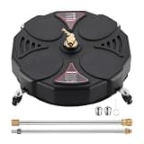 3600PSI Power Washer Attachment 13Inch Wide Coverage Spill-Resistant Skirt & 2 Nozzles for Concrete Roof Pressure Washer Surfaces