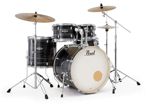 Pearl Export 5 Piece Drumset with Hardware, Graphite Silver Twist (Cymbals Sold Separately)