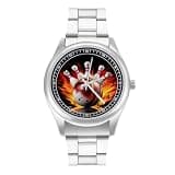 NTVOWPZO Three-Hand Analog Stainless Steel Watches for Men Easy Reader