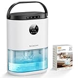Dehumidifier for Bathroom, Dehumidifiers for Home, Bedroom, Living room with 68 OZ Water Tank, Auto Humidity Control, Digital Display, 7 Color Breathing Light, White